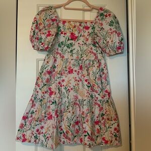 Chic Floral Puff Sleeve Mini Dress